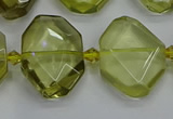 CNG7474 15.5 inches 13*18mm - 18*25mm faceted freeform lemon quartz beads