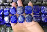 CNG7481 15.5 inches 18*25mm - 20*28mm faceted freeform lapis lazuli beads