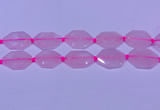 CNG7510 15.5 inches 25*35mm - 30*40mm faceted freeform rose quartz beads