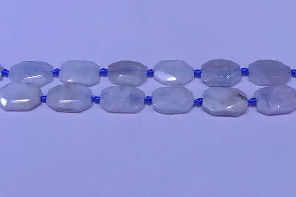 CNG7520 15.5 inches 18*25mm - 25*35mm faceted freeform aquamarine beads