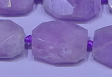 CNG7523 15.5 inches 18*25mm - 25*35mm faceted freeform kunzite beads