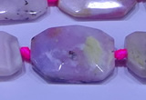 CNG7524 15.5 inches 18*25mm - 25*35mm faceted freeform pink opal beads