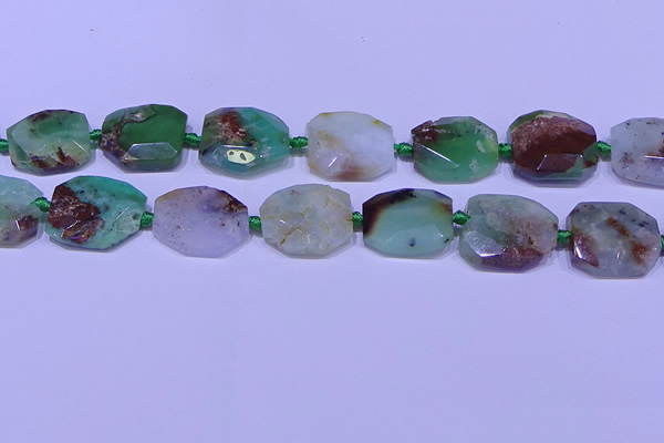 CNG7529 18*25mm - 25*35mm faceted freeform australia chrysoprase beads