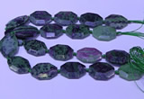 CNG7626 20*30mm - 22*32mm faceted freeform ruby zoisite beads