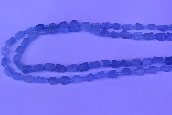 CNG7631 15.5 inches 6*8mm - 8*10mm nuggets aquamarine beads