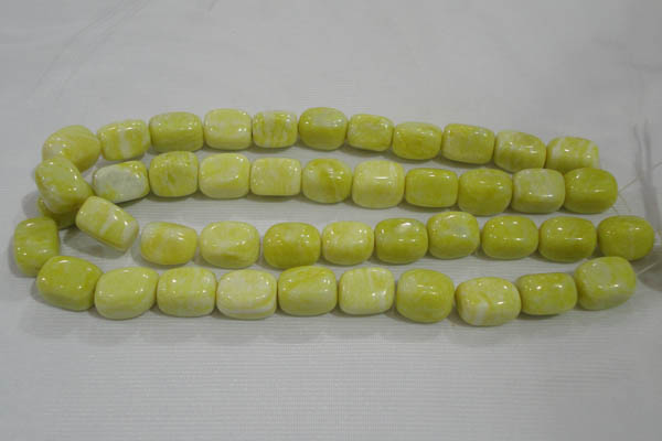 CNG764 15.5 inches 13*18mm nuggets lemon jade beads wholesale