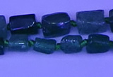 CNG7643 15.5 inches 5*7mm - 8*10mm nuggets green strawberry quartz beads