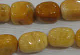 CNG765 15.5 inches 13*18mm nuggets yellow jade beads wholesale