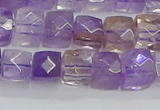 CNG7658 15.5 inches 8*8mm faceted nuggets ametrine beads