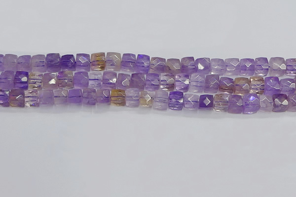 CNG7658 15.5 inches 8*8mm faceted nuggets ametrine beads