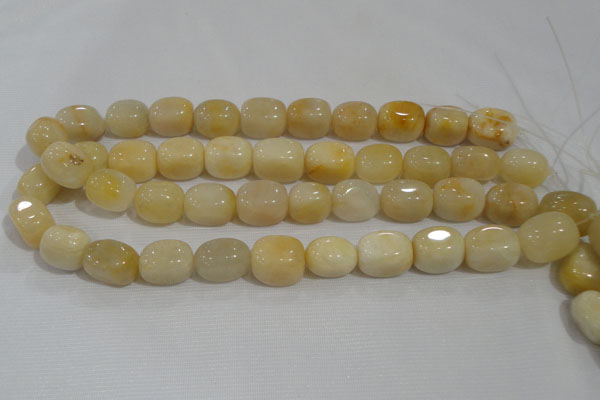 CNG767 15.5 inches 13*18mm nuggets yellow jade beads wholesale