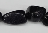 CNG77 15.5 inches 10*14mm - 20*35mm nuggets blue goldstone beads