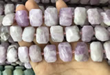 CNG7763 13*18mm - 15*25mm faceted freeform kunzite beads