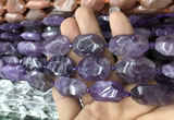 CNG7802 15.5 inches 13*18mm - 18*25mm faceted freeform amethyst beads