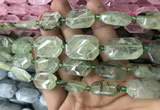 CNG7804 15.5 inches 13*18mm - 18*25mm faceted freeform prehnite beads