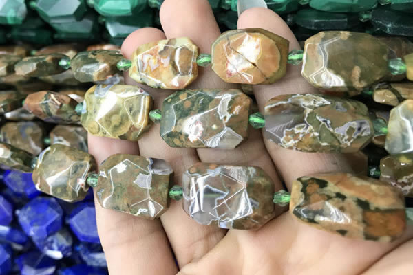 CNG7818 15.5 inches 13*18mm - 18*25mm faceted freeform rhyolite beads