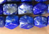 CNG7845 15.5 inches 6*8mm faceted nuggets lapis lazuli beads