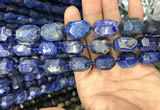 CNG7850 15.5 inches 12*16mm - 15*20mm faceted nuggets lapis lazuli beads