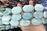 CNG7872 22*30mm - 28*35mm faceted freeform amazonite beads