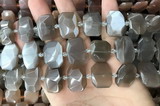 CNG7883 13*18mm - 15*25mm faceted freeform moonstone beads