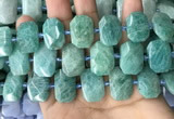 CNG7922 15.5 inches 13*18mm - 15*25mm faceted freeform amazonite beads