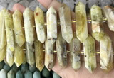 CNG7942 10*22mm - 12*45mm faceted nuggets yellow opal beads