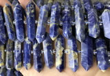 CNG7945 15.5 inches 10*22mm - 12*45mm faceted nuggets sodalite beads