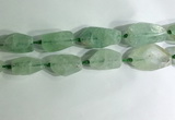 CNG7957 15.5 inches 15*25mm - 20*40mm nuggets green fluorite beads