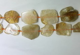 CNG7972 25*30mm - 35*45mm freeform citrine slab beads