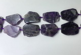 CNG7975 25*30mm - 35*45mm freeform amethyst slab beads