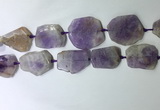 CNG7976 25*30mm - 35*45mm freeform lavender amethyst slab beads