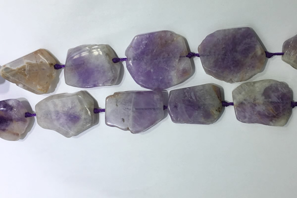 CNG7976 25*30mm - 35*45mm freeform lavender amethyst slab beads