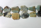 CNG7980 25*30mm - 35*45mm freeform amazonite slab beads