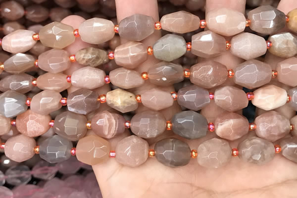 CNG7990 15.5 inches 10*12mm - 12*14mm faceted nuggets moonstone beads