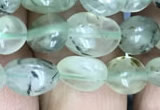 CNG8008 15.5 inches 6*8mm nuggets green rutilated quartz beads