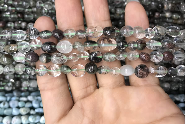 CNG8010 15.5 inches 6*8mm nuggets phantom quartz beads