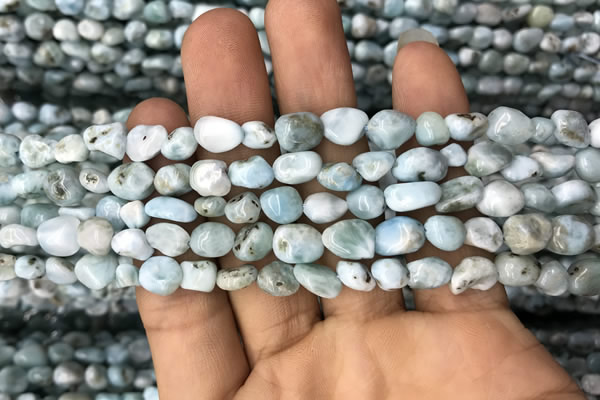 CNG8016 15.5 inches 6*8mm nuggets larimar gemstone beads