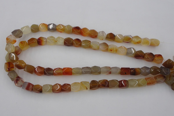 CNG803 15.5 inches 9*12mm faceted nuggets agate gemstone beads