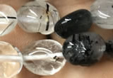 CNG8036 15.5 inches 8*10mm nuggets black rutilated quartz beads