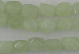 CNG806 15.5 inches 8*12mm faceted nuggets New jade beads