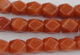 CNG811 15.5 inches 9*12mm faceted nuggets red aventurine beads