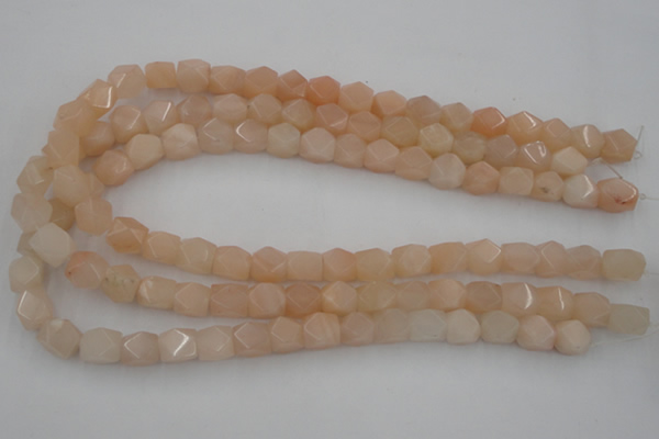 CNG812 15.5 inches 9*12mm faceted nuggets pink aventurine beads