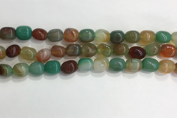 CNG8122 15.5 inches 8*12mm nuggets agate beads wholesale