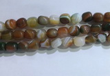 CNG8141 15.5 inches 8*12mm nuggets striped agate beads wholesale