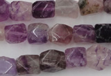 CNG817 15.5 inches 9*12mm faceted nuggets fluorite beads