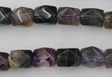 CNG818 15.5 inches 9*12mm faceted nuggets fluorite beads