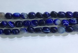 CNG8189 15.5 inches 10*14mm nuggets striped agate beads wholesale