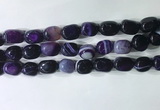 CNG8227 15.5 inches 12*16mm nuggets striped agate beads wholesale