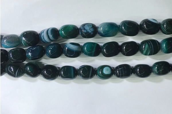 CNG8234 15.5 inches 12*16mm nuggets striped agate beads wholesale