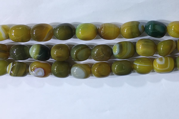 CNG8236 15.5 inches 12*16mm nuggets striped agate beads wholesale